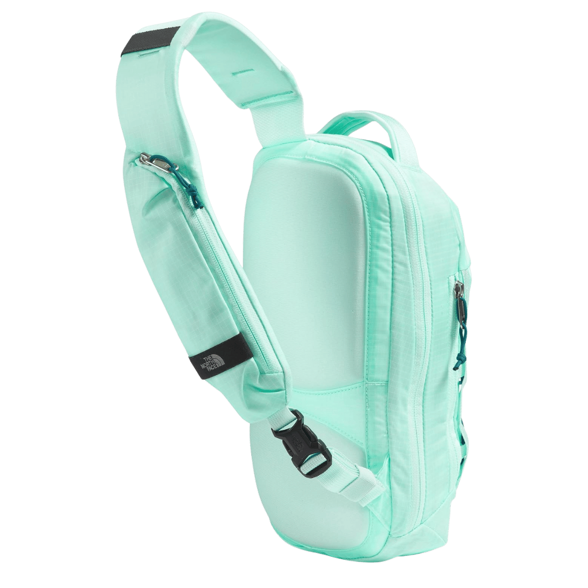 NORTHFACE BOREALIS COMPACT SLING BAG - AQUA BLUE MOSS - BACK VIEW