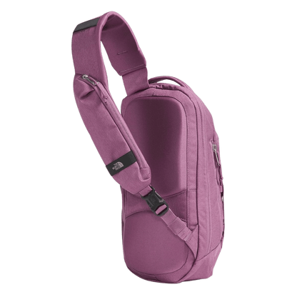 NORTHFACE BOREALIS COMPACT SLING BAG - LT HTHR DSK PRP- BACK VIEW