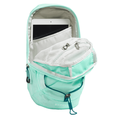 NORTHFACE BOREALIS COMPACT SLING BAG - AQUA BLUE MOSS - INSIDE FRONT VIEW