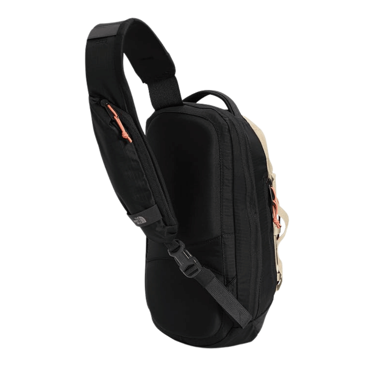 NORTHFACE BOREALIS COMPACT SLING BAG - GRAVEL_ORG_BLACK - BACK VIEW