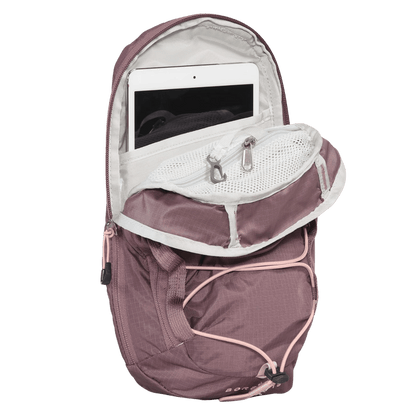 NORTHFACE BOREALIS COMPACT SLING BAG - FAWN GRY PNK MS - FRONT INSIDE VIEW