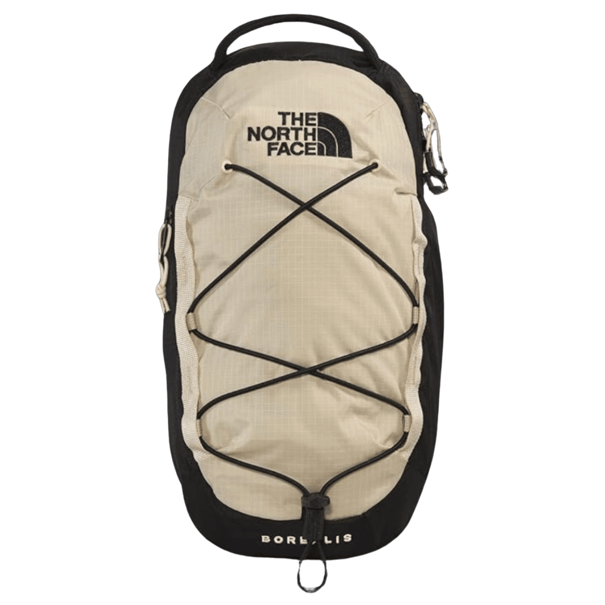 NORTHFACE BOREALIS COMPACT SLING BAG - GRAVEL TNF BLK - FRONT VIEW