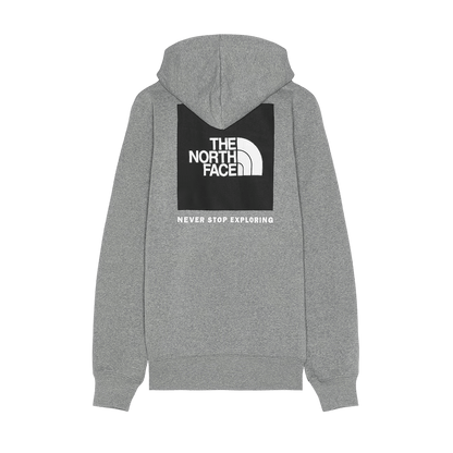 THE NORTH FACE BOX NSE PULLOVER HOODIE JACKET - TNF MEDIUM GREY HEATHER - BACK VIEW