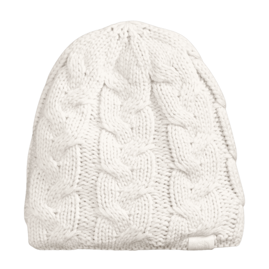 THE NORTHFACE CABLE MINNA BEANIE HAT - ONE SIZE - GARDENIA WHITE