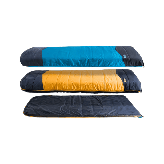 NORTHFACE DOLOMITE ONE BAG REG - BLUE/YELLOW - MULTI LAYER VIEW