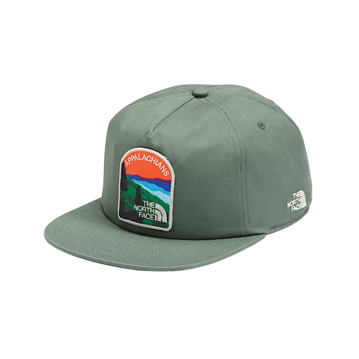 NORTH FACE EMBROIDERED EARTHSCAPE BALL CAP - LAUREL WREATH GREEN - SIDE FRONT VIEW