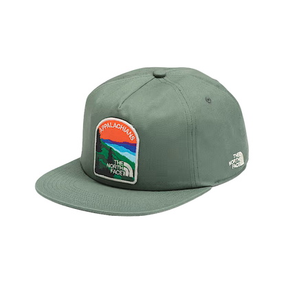 NORTH FACE EMBROIDERED EARTHSCAPE BALL CAP - LAUREL WREATH GREEN - SIDE FRONT VIEW