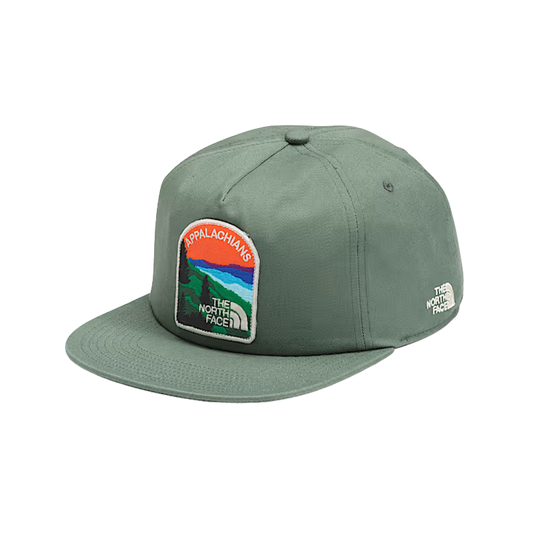 NORTH FACE EMBROIDERED EARTHSCAPE BALL CAP - LAUREL WREATH GREEN - SIDE FRONT VIEW