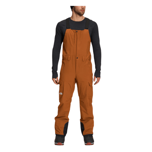 THE NORTHFACE MEN'S FREEDOM BIB'S - LEATHER BROWN - FRONT VIEW