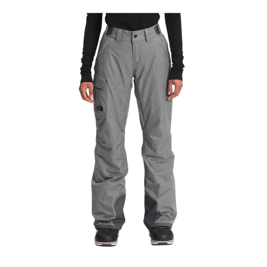 THE NORTH FACE WOMEN'S FREEDOM INSULATED PANT - TNF MEDIUM GREY HEATHER - FRONT VIEW