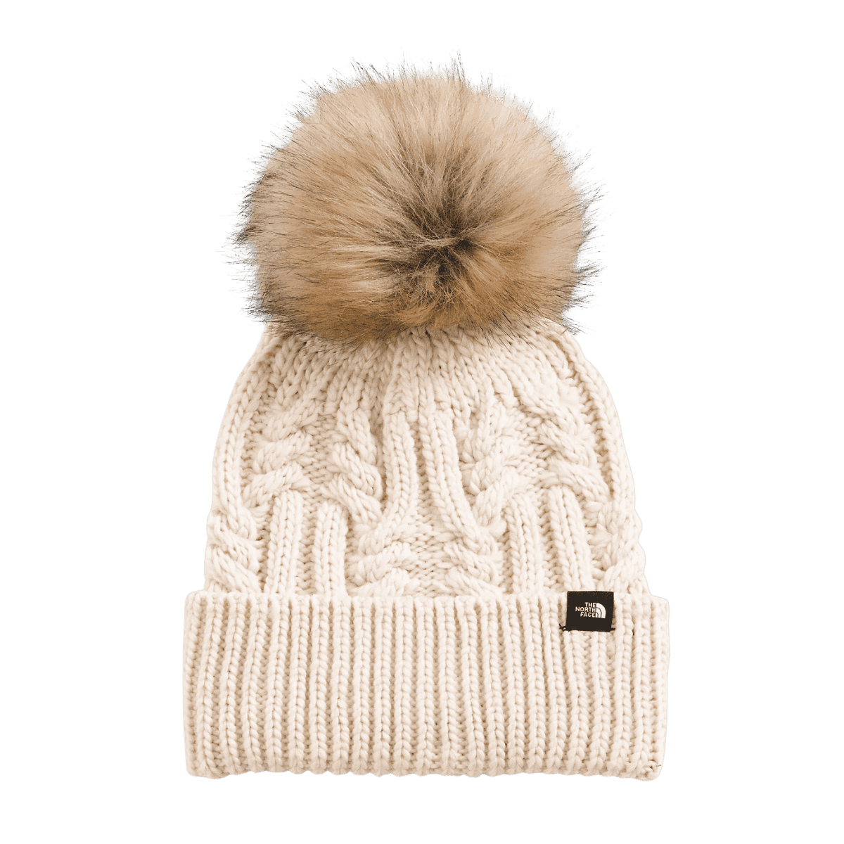THE NORTH FACE KIDS' OH MEGA FUR POM BEANIE - ONE SIZE - GARDENIA WHITE