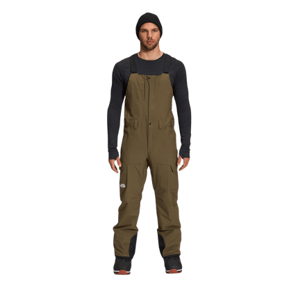 THE NORTH FACE MEN'S FREEDOM BIB - MILITARY OLIVE - FRONT VIEW