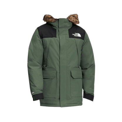 THE NORTH FACE MEN’S MCMURDO PARKA – THYME/TNF BLACK - FRONT VIEW
