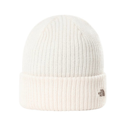 NORTHFACE SALTY DOG BEANIE - ONE SIZE - GARDENIA WHITE - FRONT VIEW