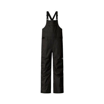 THE NORTH FACE TEEN FREEDOM INSULATED BIB TROUSERS – TNF BLACK - FRONT VIEW