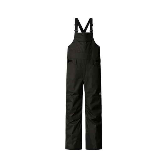 THE NORTH FACE TEEN FREEDOM INSULATED BIB TROUSERS – TNF BLACK - FRONT VIEW