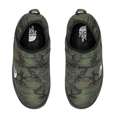 THE NORTH FACE MEN'S THERMOBALL TRACTION MULES V - CAMP PRINT/THYME - TOP VIEW