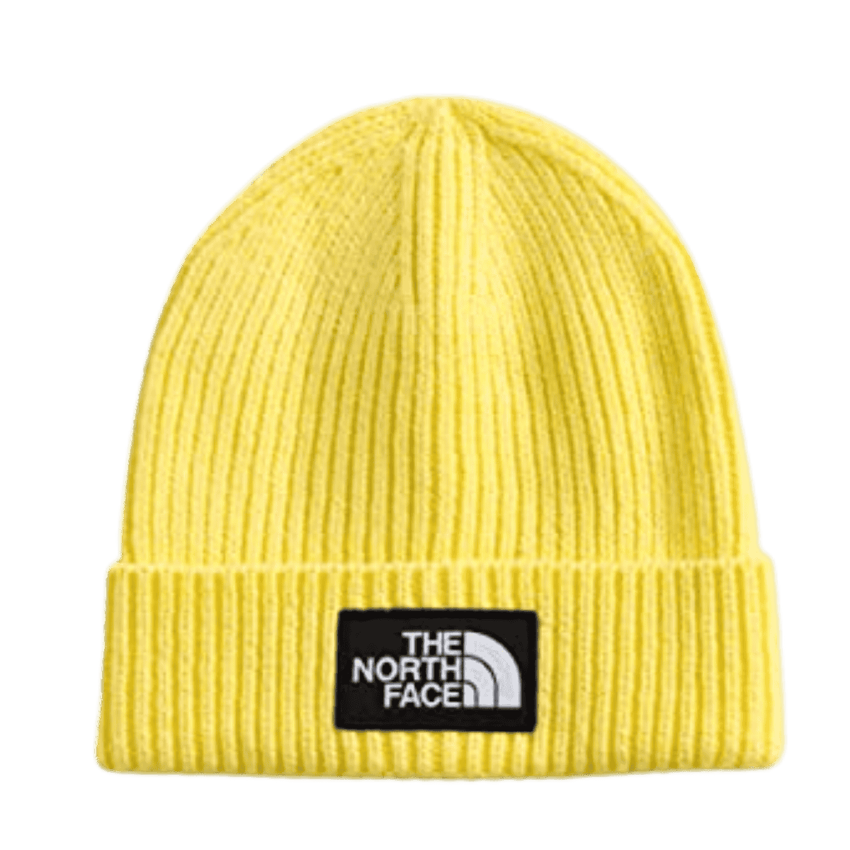 THE NORTH FACE TNF LOGO BOX CUFFED BEANIE - ONE SIZE - YELLOWTAIL