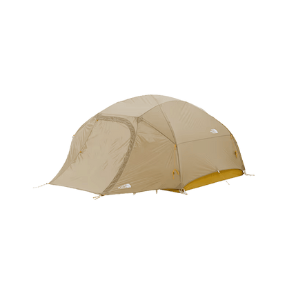 THE NORTH FACE TRAIL LITE 3 TENT - KHAKI STONE - FULLY ASSEMBLED TENT WITH RAINFLY COVER ON