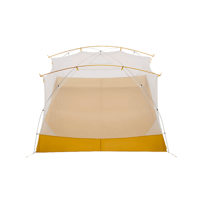 THE NORTH FACE TRAIL LITE 4 TENT - KHAKI STONE - FRONT VIEW SHOWING MESH INNER BODY AND DOOR OPENING