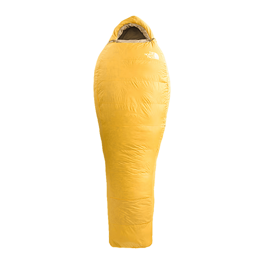 THE NORTH FACE TRAIL LITE DOWN 35°F SLEEPING BAG – REGULAR RIGHT HAND ZIP - TNF YELLOW - FRONT VIEW FULL LENGTH