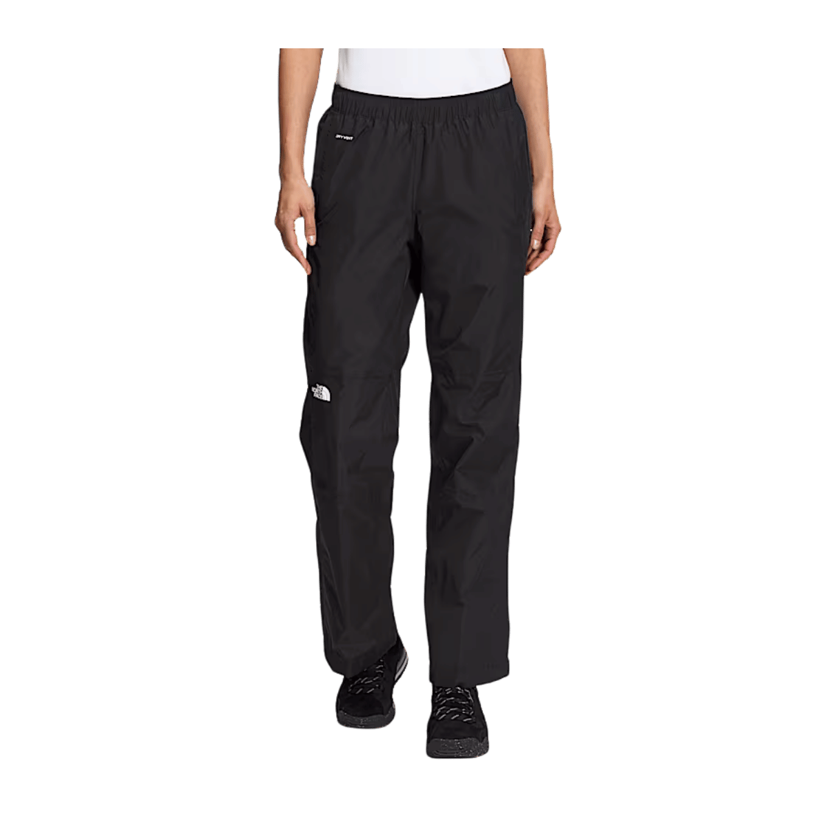 THE NORTH FACE WOMEN'S ANTORA RAIN PANT - TNF BLACK - FRONT VIEW