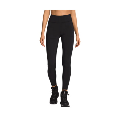 THE NORTH FACE WOMEN'S BRIDGEWAY HYBRID TIGHTS - TNF BLACK - FRONT VIEW