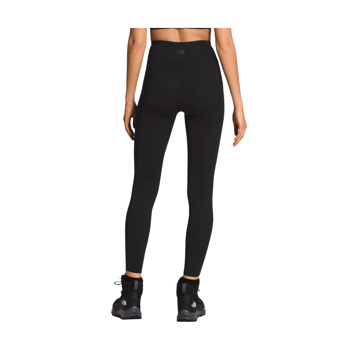 THE NORTH FACE WOMEN'S BRIDGEWAY HYBRID TIGHTS - TNF BLACK - BACK VIEW