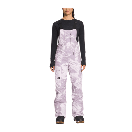 THE NORTH FACE WOMEN'S FREEDOM BIB - LAVENDER FOG - FRONT VIEW