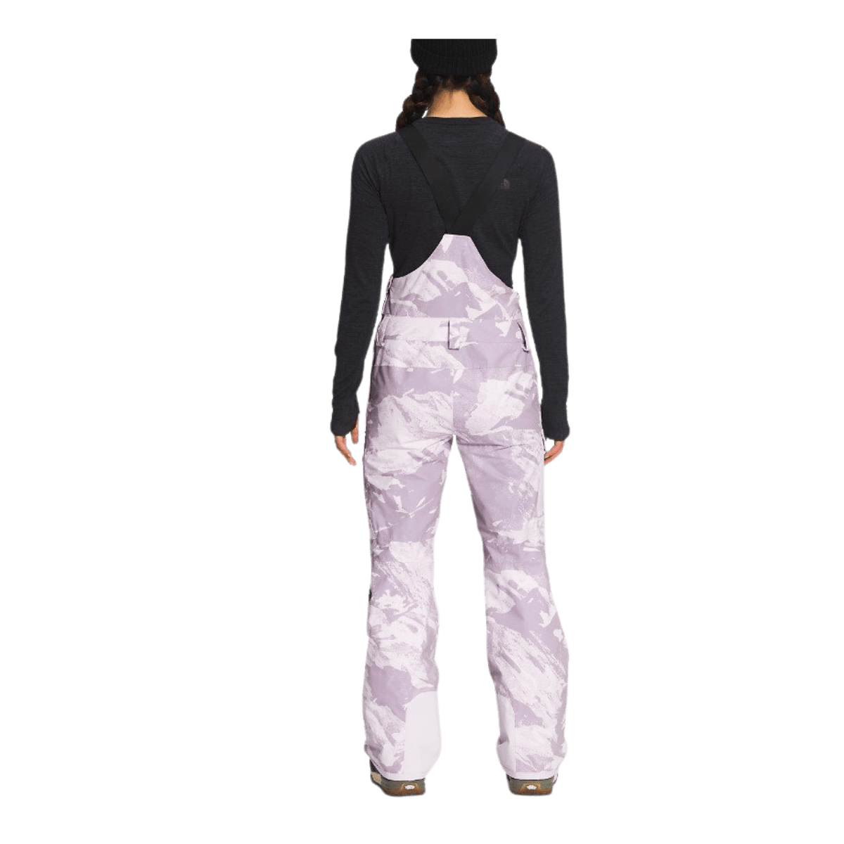 THE NORTH FACE WOMEN'S FREEDOM BIB - LAVENDER FOG - BACK VIEW