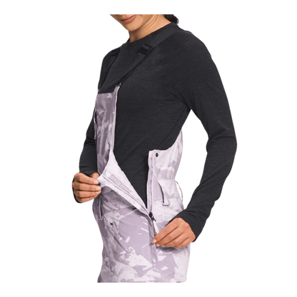 THE NORTH FACE WOMEN'S FREEDOM BIB - LAVENDER FOG - SIDE VIEW