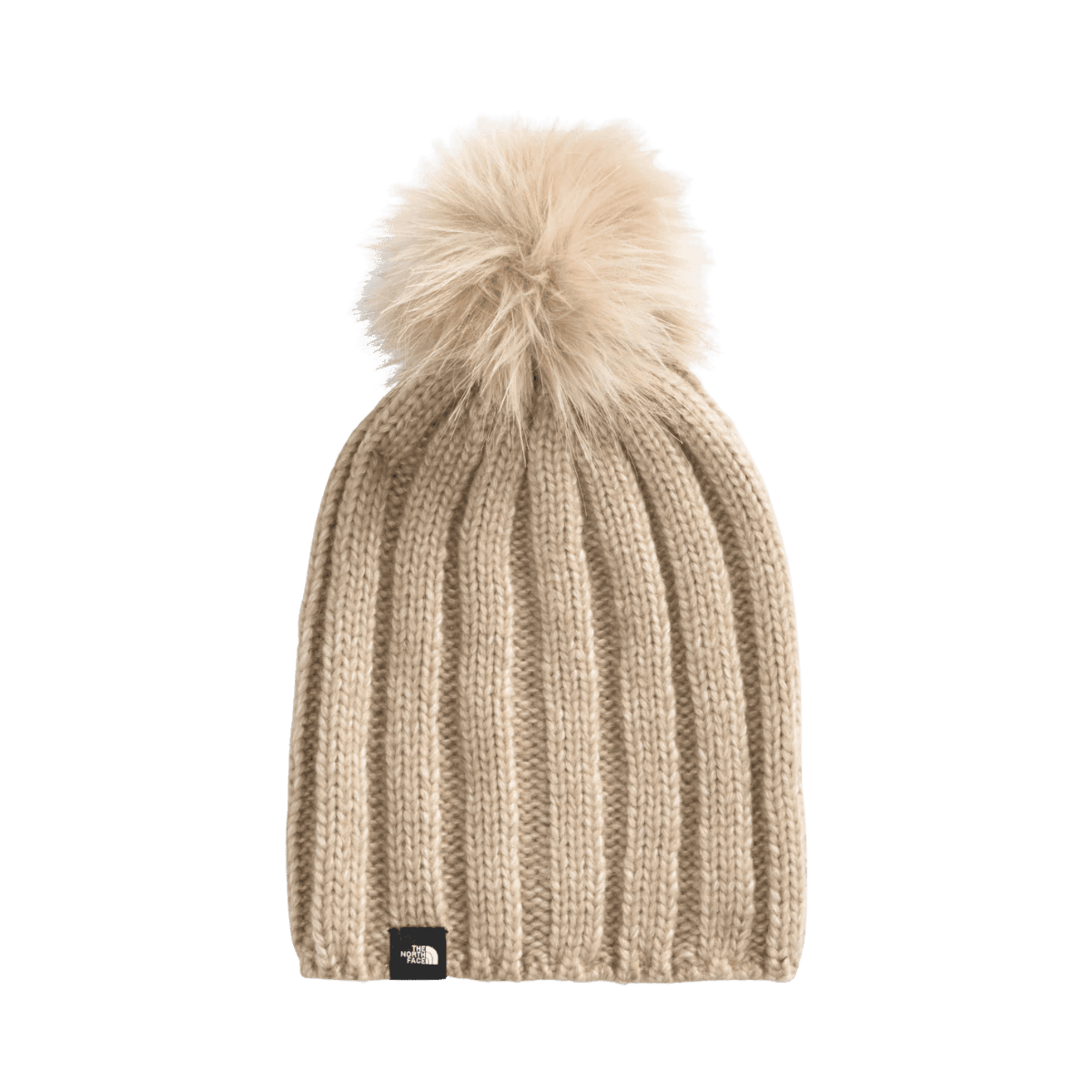 THE NORTH FACE WOMEN'S OH-MEGA CITY POM BEANIE - FLAX - ONE SIZE