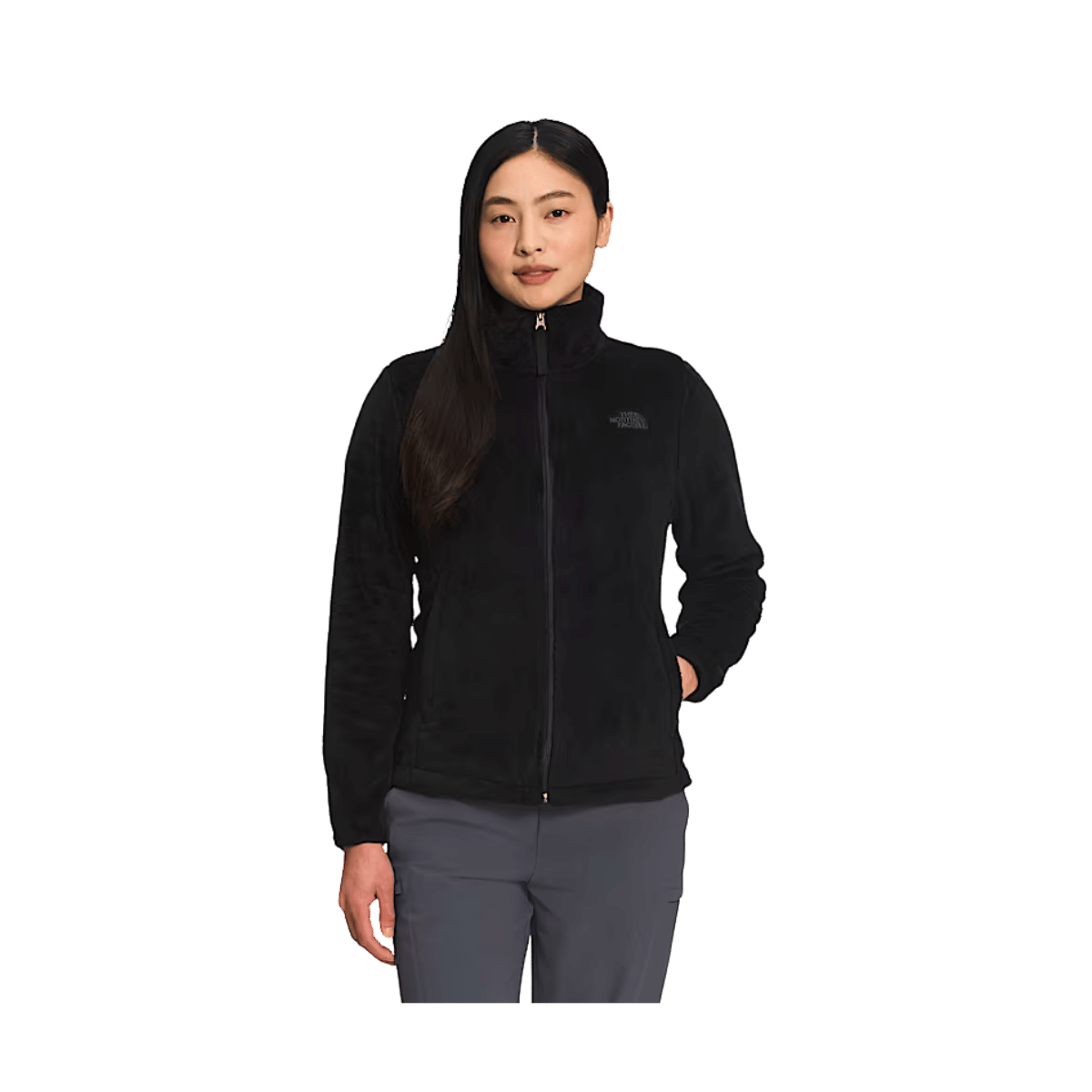 THE NORTHFACE WOMEN'S OSITO JACKET - TNF BLACK - FRONT VIEW