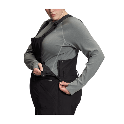 THE NORTH FACE WOMEN'S PLUS FREEDOM BIB - TNF BLACK - SIDE VIEW