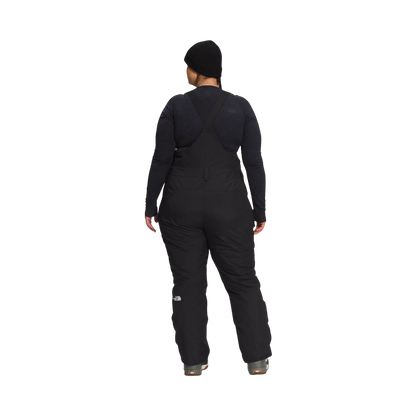THE NORTH FACE WOMEN'S PLUS FREEDOM INSULATED BIB - TNF BLACK - BACK VIEW