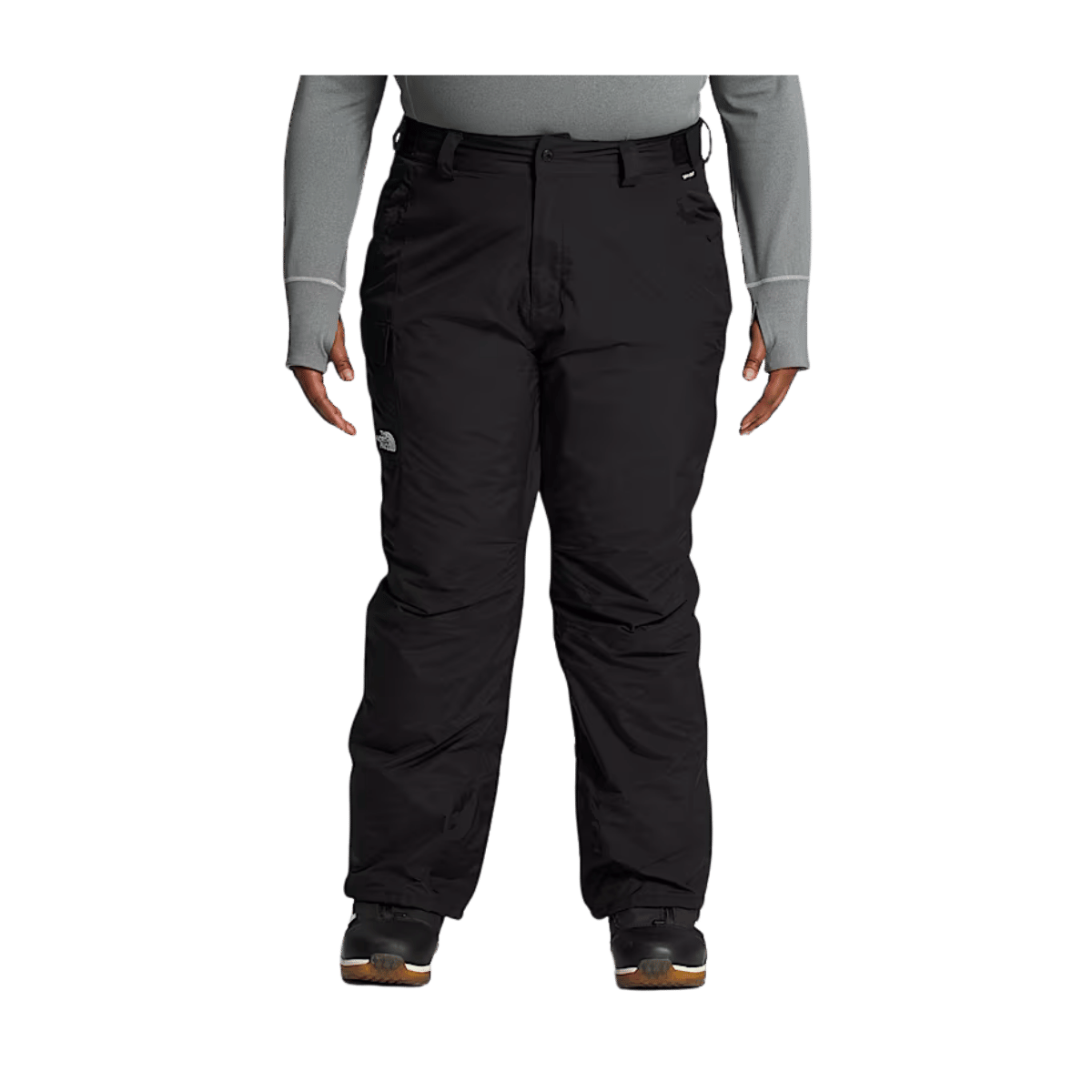 THE NORTH FACE WOMEN'S PLUS FREEDOM INSULATED PANTS - TNF BLACK - FRONT VIEW