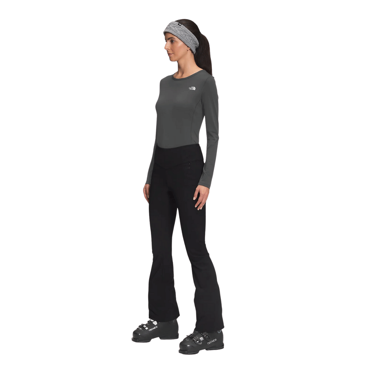NORTH FACE WOMEN'S SNOGA PANTS - TNF BLACK - SIDE VIEW