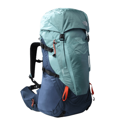 THE NORTH FACE WOMEN'S TERRA 55 HIKING BACKPACK - REEF WATERS - FRONT VIEW