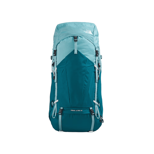 THE NORTH FACE WOMEN'S TRAIL LITE 50L BACKPACK - REEF WATERS - FRONT VIEW