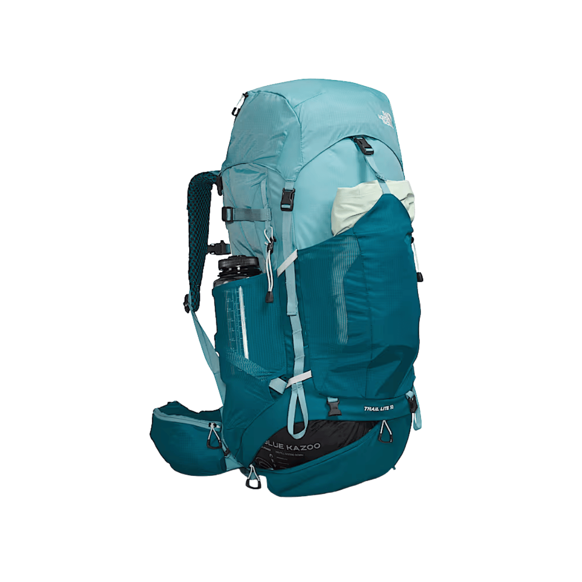 THE NORTH FACE WOMEN'S TRAIL LITE 50L BACKPACK - REEF WATERS - FRONT ANGLED VIEW