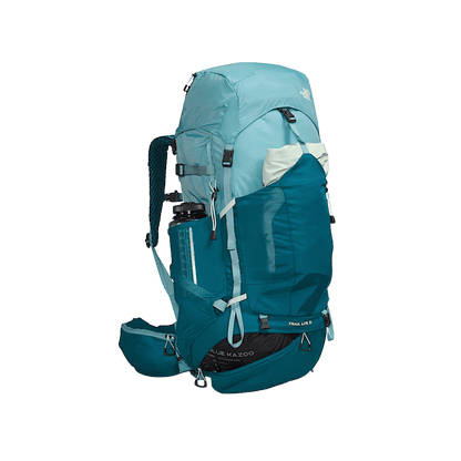 THE NORTH FACE WOMEN'S TRAIL LITE 50L BACKPACK - REEF WATERS - FRONT ANGLED VIEW