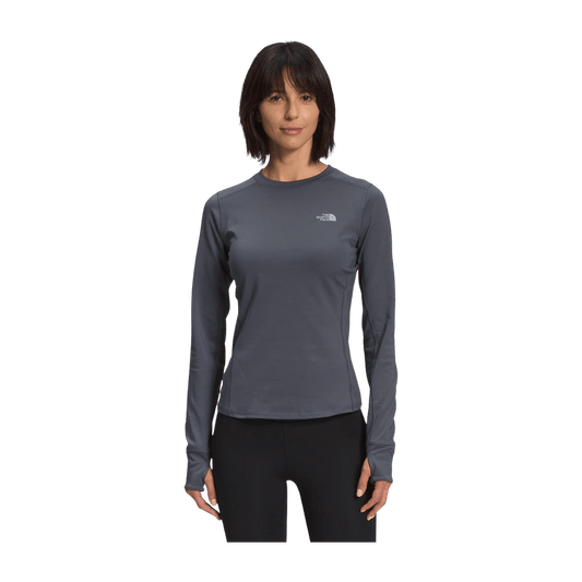 THE NORTH FACE WOMEN'S WINTER WARM ESSENTIAL CREW - VANADIS GREY - FRONT VIEW