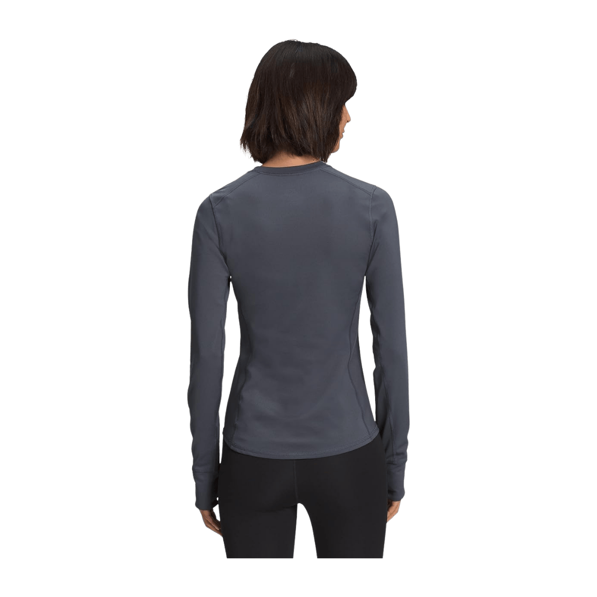THE NORTH FACE WOMEN'S WINTER WARM ESSENTIAL CREW - VANADIS GREY - BACK VIEW