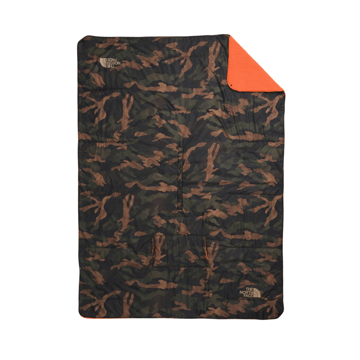 THE NORTH FACE WAWONA FUZZY BLANKET - GRN/TNF CAMP PR
 - FULLY OPEN VIEW