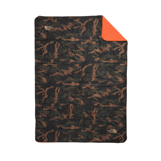 THE NORTH FACE WAWONA FUZZY BLANKET - GRN/TNF CAMP PR
 - FULLY OPEN VIEW