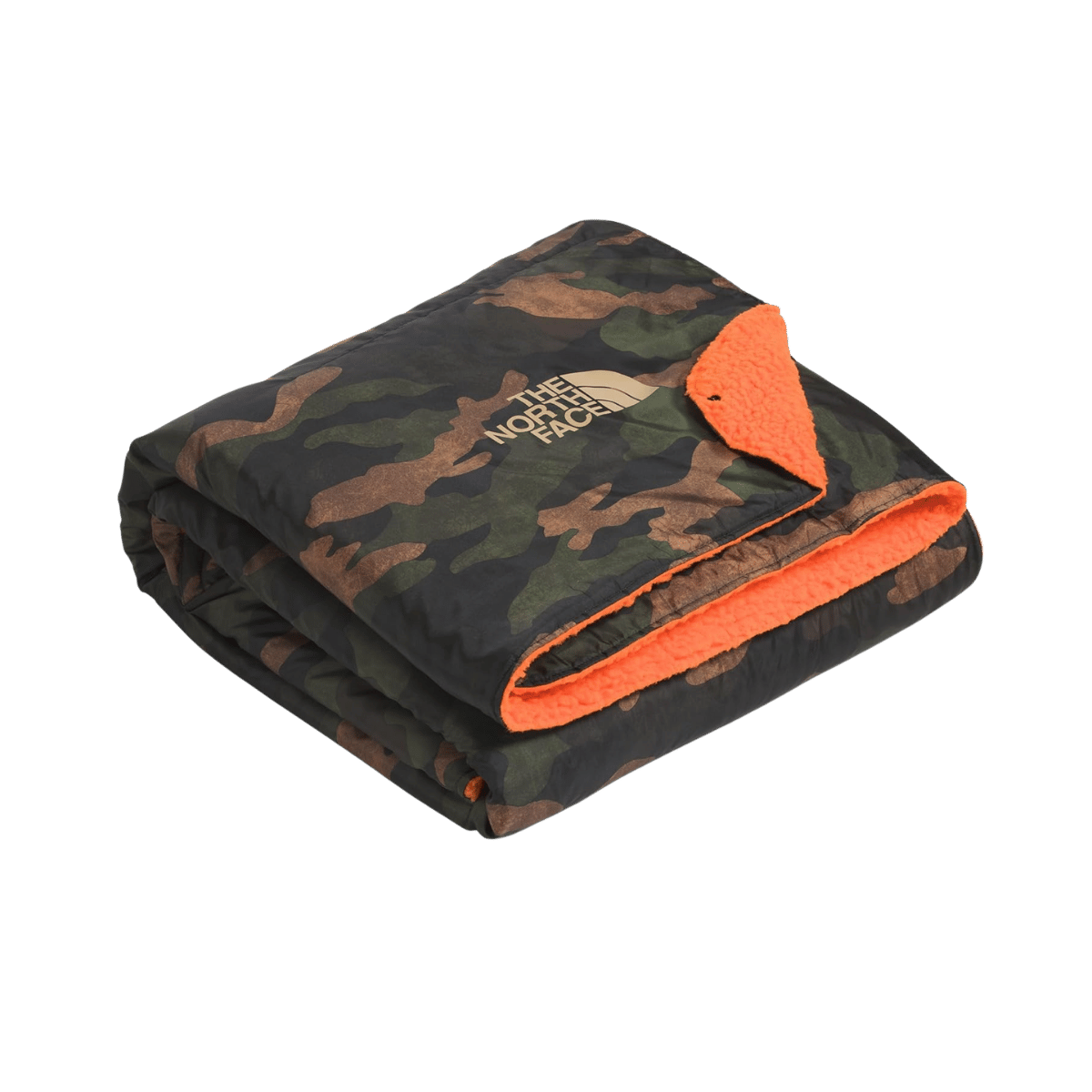 THE NORTH FACE WAWONA FUZZY BLANKET - GRN/TNF CAMP PR - FOLDED VIEW
