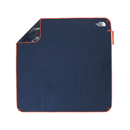 THE NORTH FACE WAWONA GROUND TARP - SUMMIT NAVY-RUSTED B - OS -  FULLY OPEN VIEW SHOWING WATER-RESISTANT UNDERSIDE