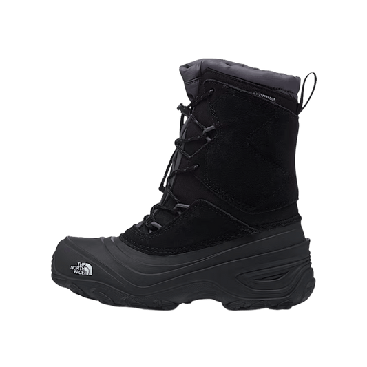 THE NORTH FACE YOUTH ALPENGLOW V WATERPROOF BOOTS - TNF BLACK / VANADIS GREY - SIDE VIEW