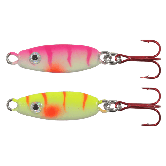 UV FORAGE MINNOW SPOON 3CD FT/PINK, E/ELEC PERCH 1/16OZ