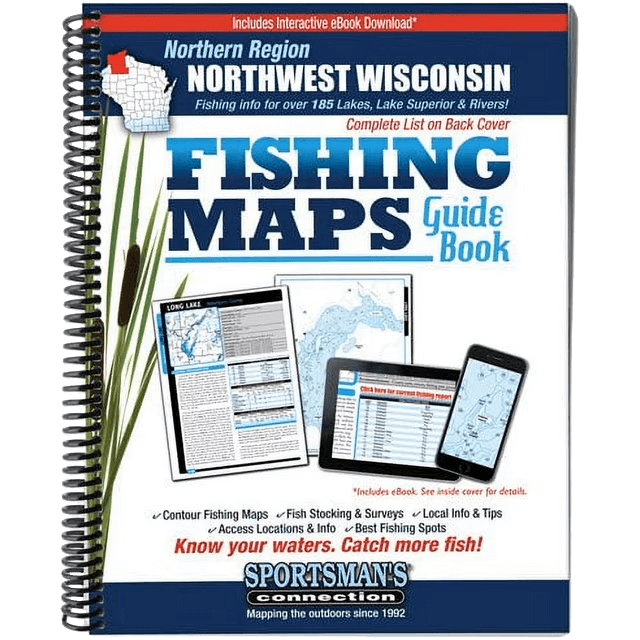 SPORTSMAN'S CONNECTION - WI=NW / NORTH - FISHING MAPS GUIDE BOOK